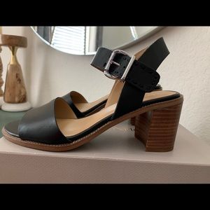 Franco Sarto Black Block Heel Sandal